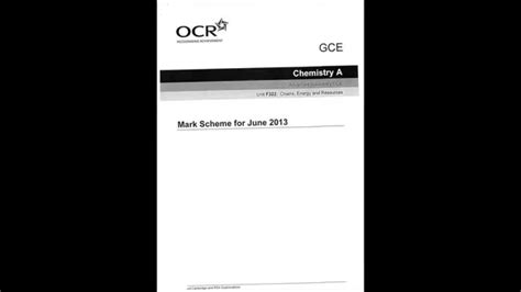 ocr june 2014 unofficial mark scheme chemistry f322 Reader