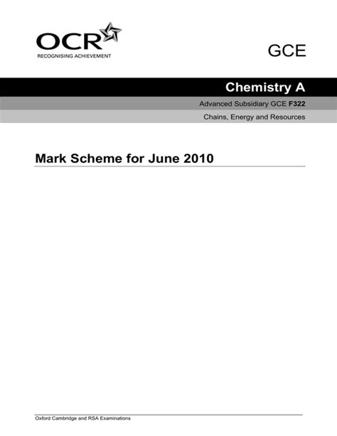 ocr-june-2014-unofficial-mark-scheme-chemistry-f322 Ebook PDF