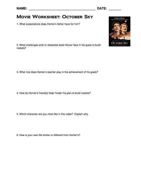october sky movie questions  answers pdf PDF