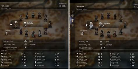 octopath 2 equip job skills