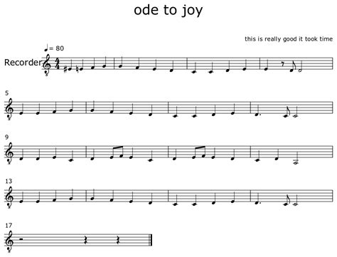 ode to joy on recorder with harmony Doc