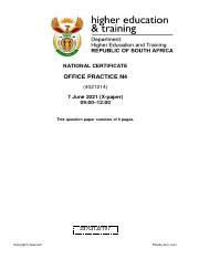 office practice n4 question paper Doc