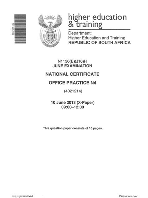 office practise n4 past question paper Doc