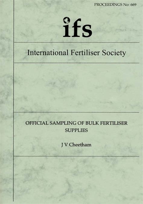 official sampling of bulk fertiliser Epub