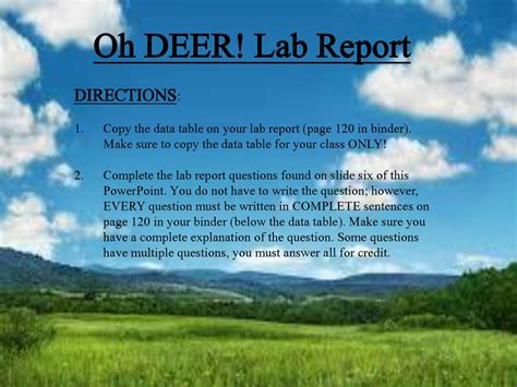 oh deer lab answer Doc