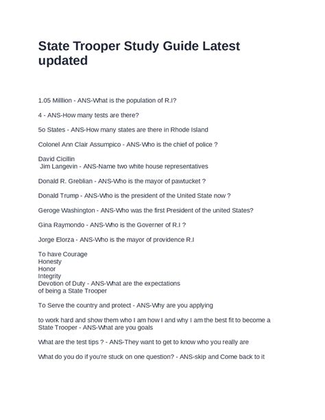 ohio state trooper study guide Epub