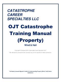 ojt catastrophe training manual property pdf book PDF