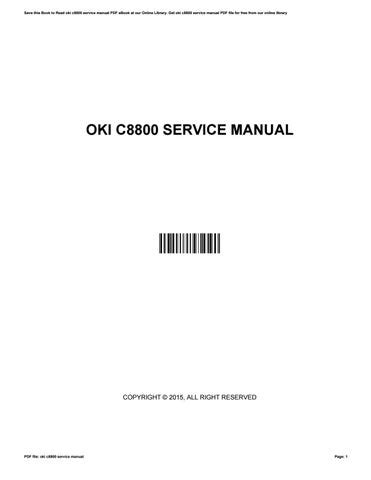 oki c8800 service manual PDF