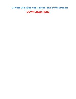 oklahoma certified medication aide practice test pdf PDF