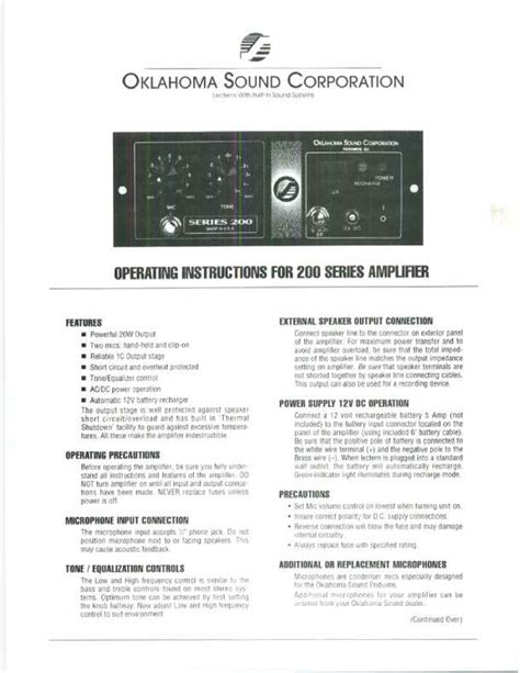 oklahoma sound 321 user guide PDF