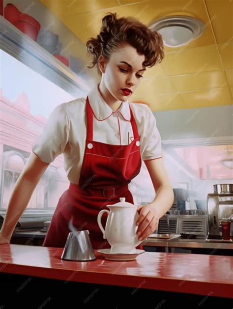 old 1980s diner waiter