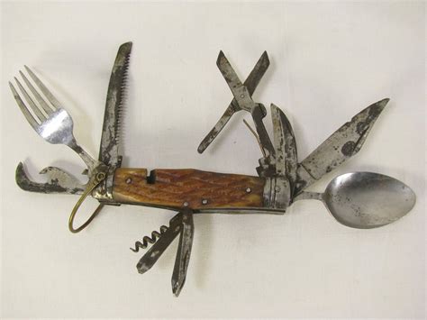 old japan army swiss army knife with fork and spoon Doc