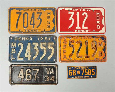old license plates
