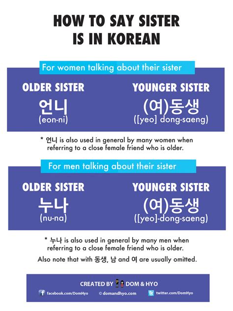 older sister in korean