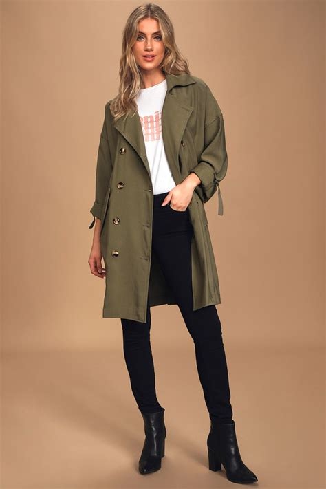 olive green coat