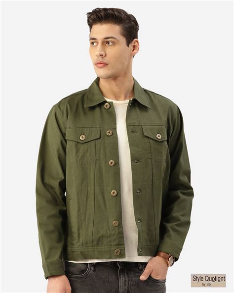 olive green jacket men