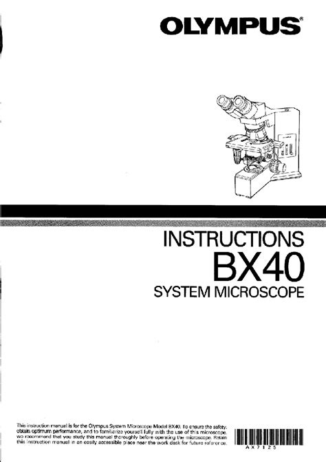 olympus bx40 microscope manual Epub
