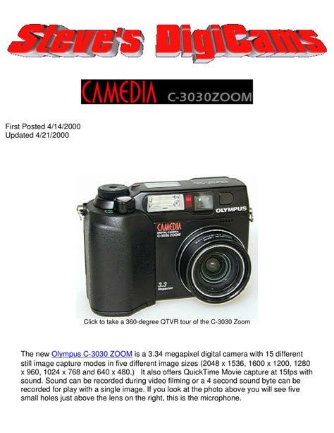 olympus c 3030 zoom digital cameras owners manual Epub