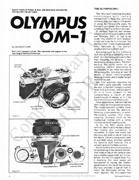 olympus om 1 manual pdf Kindle Editon