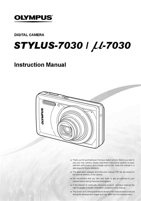 olympus stylus 7030 user guide PDF