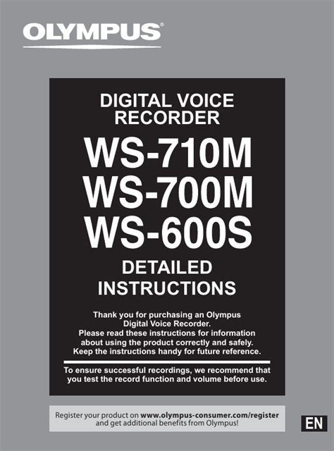 olympus ws 600s manual PDF