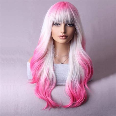 ombre wig pink