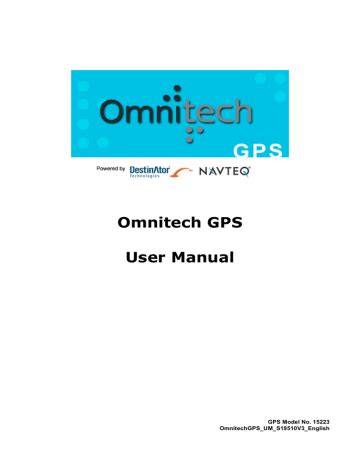 omnitech 15223 gps owners manual Reader