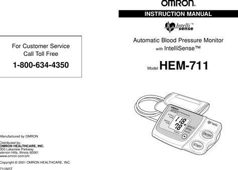 omron hem 711 manual PDF