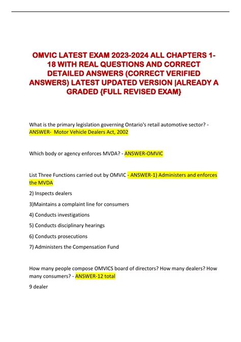 omvic certification practice test Ebook PDF