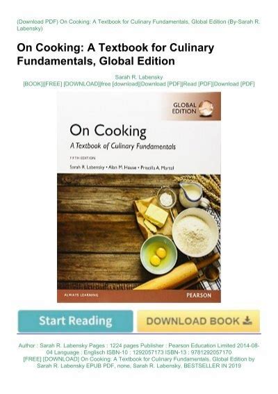 on cooking 5th edition textbook download on pdf Kindle Editon