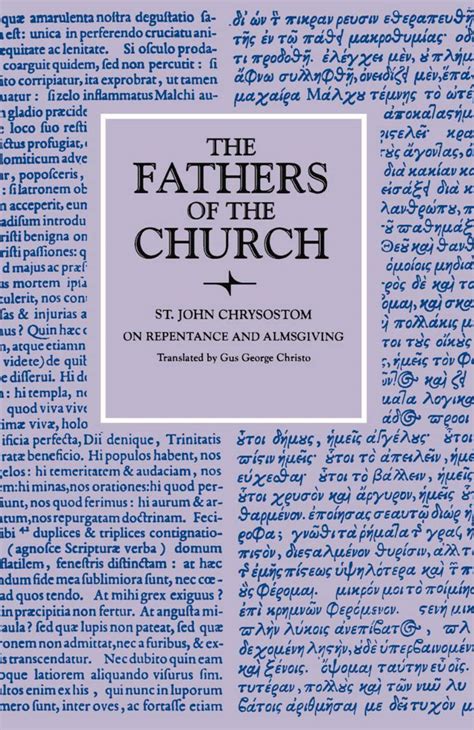 on repentance and almsgiving fathers of the church patristic series Doc