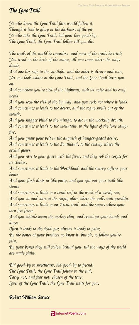 on the trail of robert service Reader