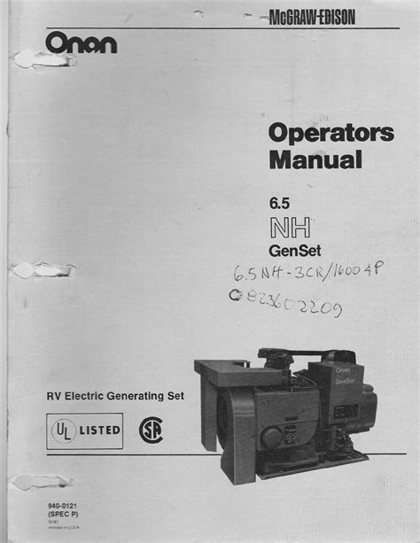 onan 65 rv genset service manual Reader