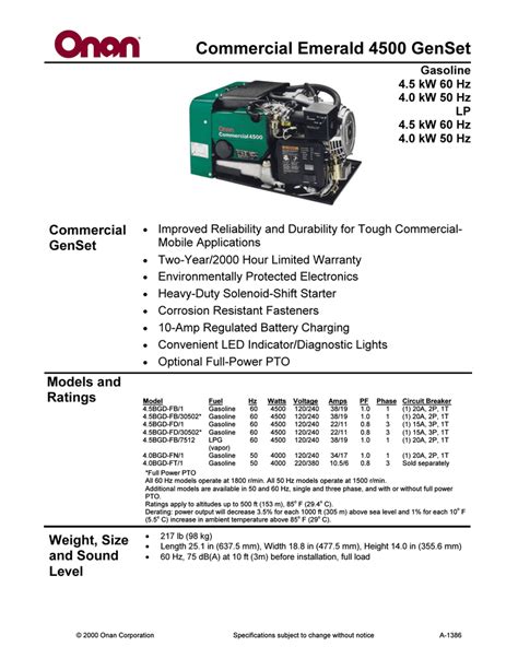 onan emerald 6500 generator manual Doc