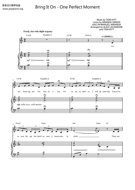 one perfect moment free sheet music pdf Epub