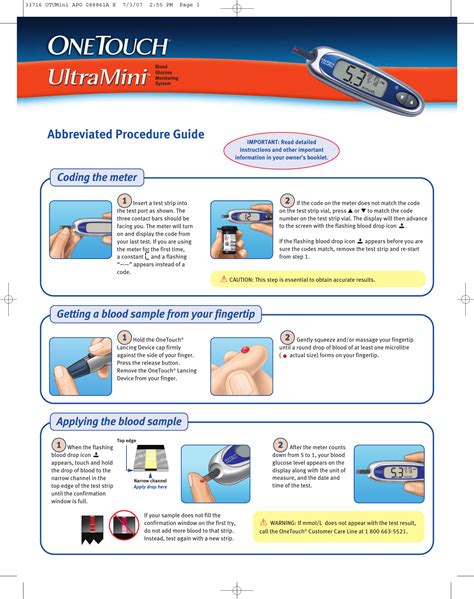 one touch ultra glucose meter instructions PDF