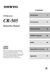 onkyo cr 505 user guide Epub