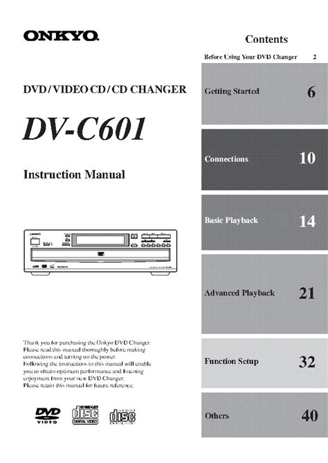 onkyo dv c601 dvd players owners manual Epub