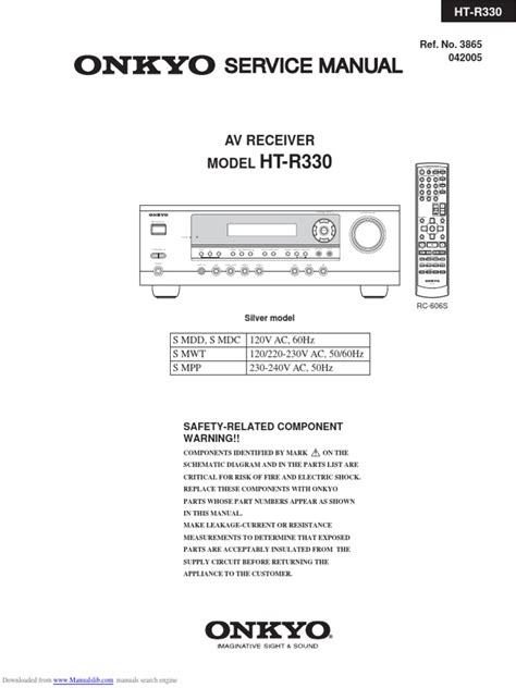 onkyo ht r330 manual Reader