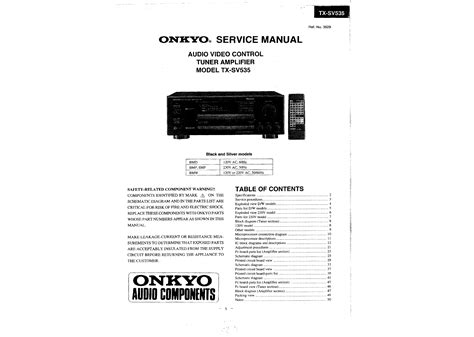 onkyo receiver model tx sv535 manual PDF