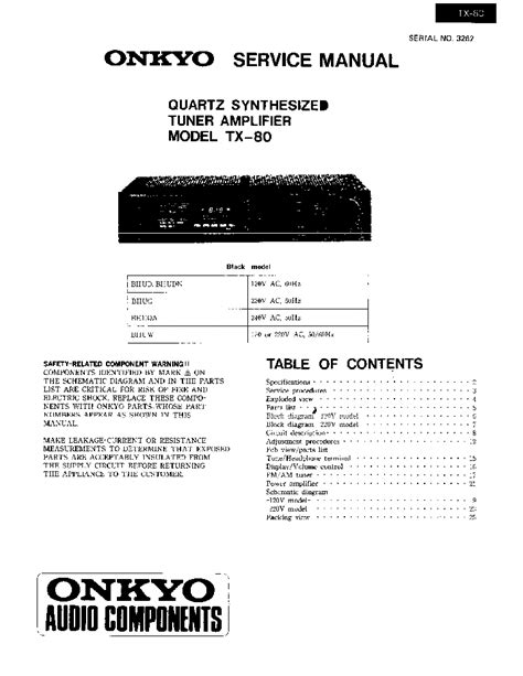 onkyo tx 80 manual Epub