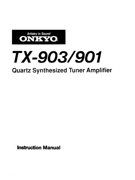 onkyo tx 903 manual Doc