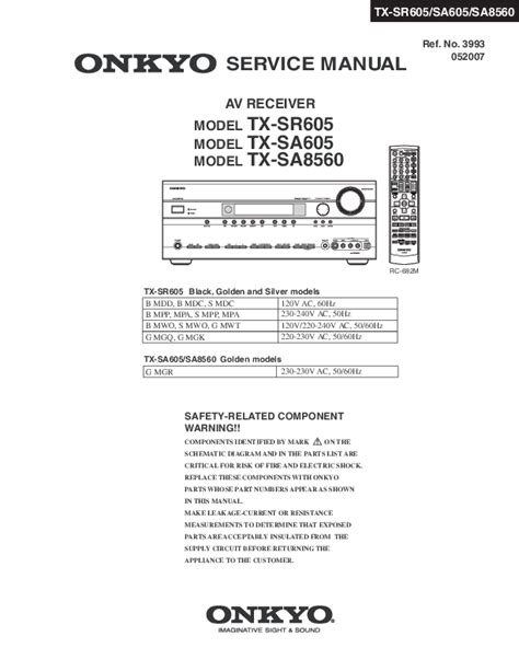 onkyo tx sr605 manual pdf Reader