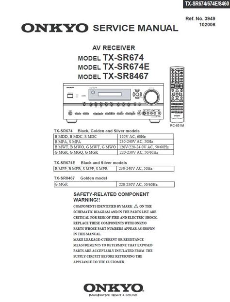 onkyo tx sr674 receivers repair manual Doc