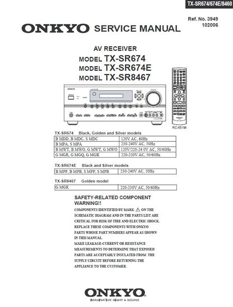 onkyo tx sr674 receivers repair manual Ebook Doc