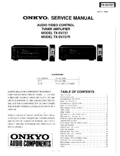 onkyo tx sv727 service manual Kindle Editon