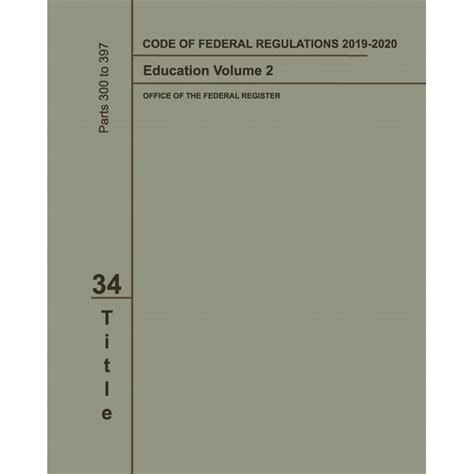 online book code federal regulations title education PDF