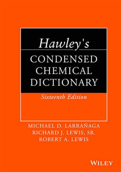 online book hawleys condensed chemical dictionary robert Kindle Editon
