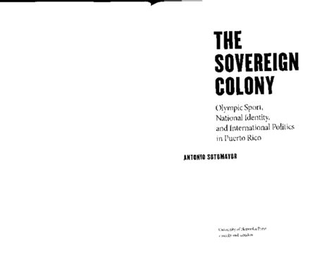 online book sovereign colony national identity international Doc