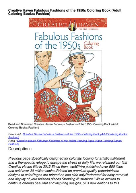 online pdf creative haven fabulous fashions coloring Doc